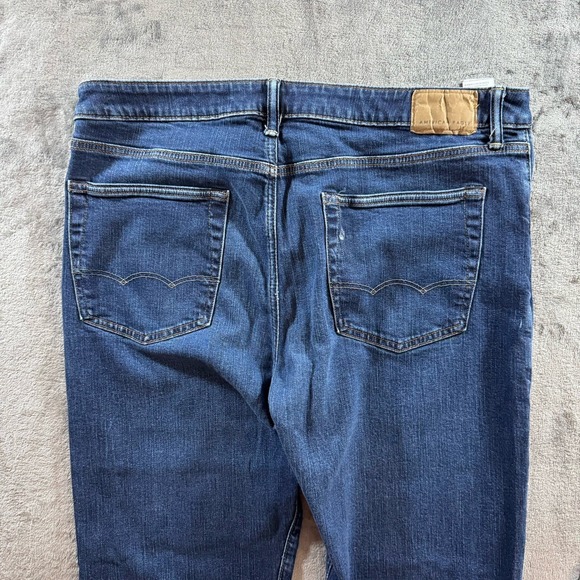 American Eagle AirFlex + Jeans Mens Size 36x32 Blue Bootcut Stretch  (M: 36x31) - Picture 3 of 12